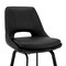 Armen Living Carise Black Faux Leather and Black Metal Swivel 30" Bar Stool LCCABABLBL30 - alternate 8